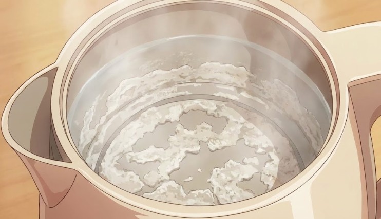 電気ポットの熱結晶化した汚れをリセットする