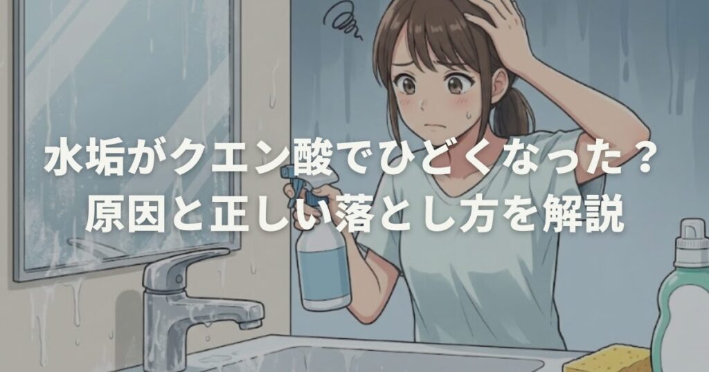 水垢がクエン酸でひどくなった？原因と正しい落とし方を解説