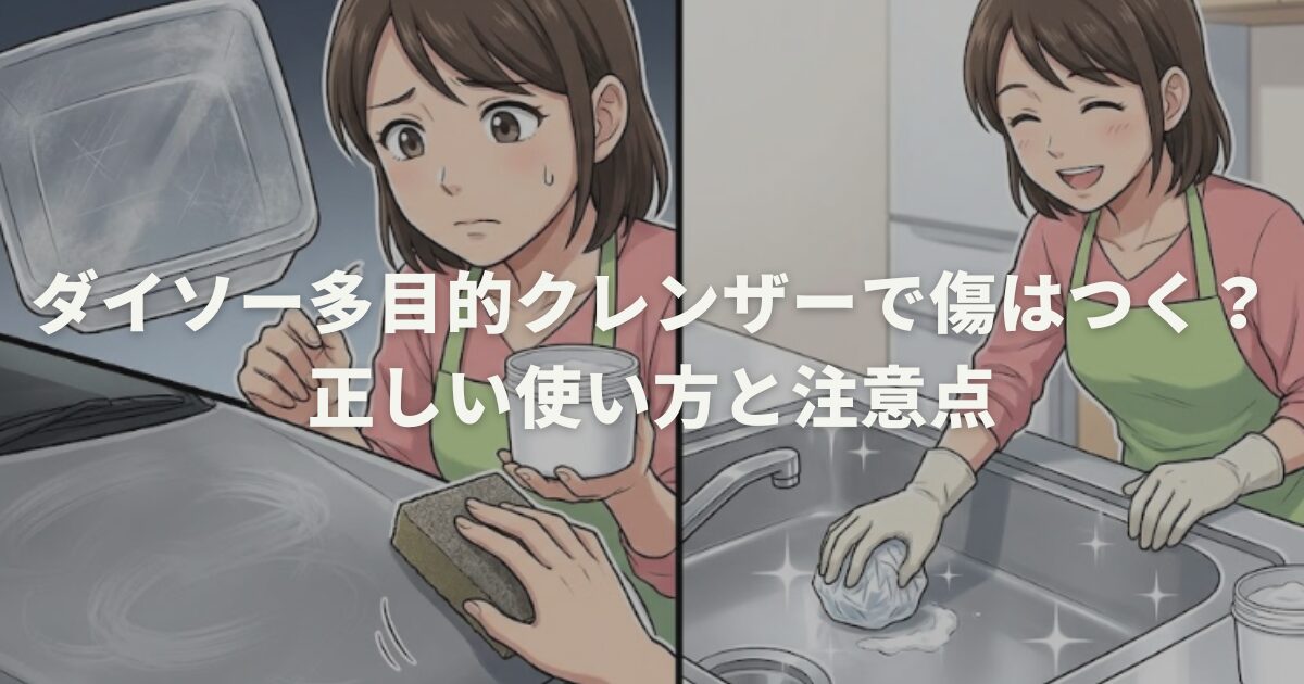 ダイソー多目的クレンザーで傷はつく?正しい使い方と注意点