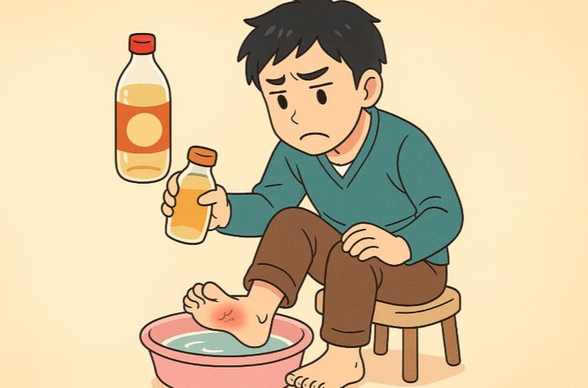 自分で水虫を治す方法と酢が効果なしとされる理由