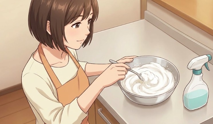 密着する重曹ホイップの作り方