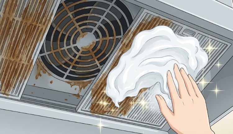 換気扇の油汚れはホイップで落とす