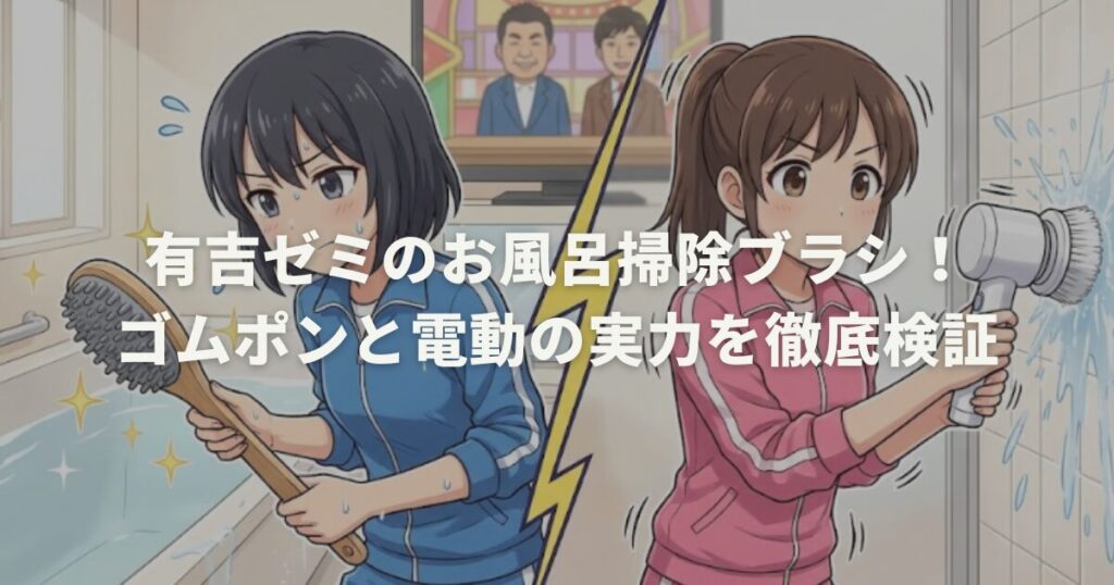 有吉ゼミのお風呂掃除ブラシ！ゴムポンと電動の実力を徹底検証