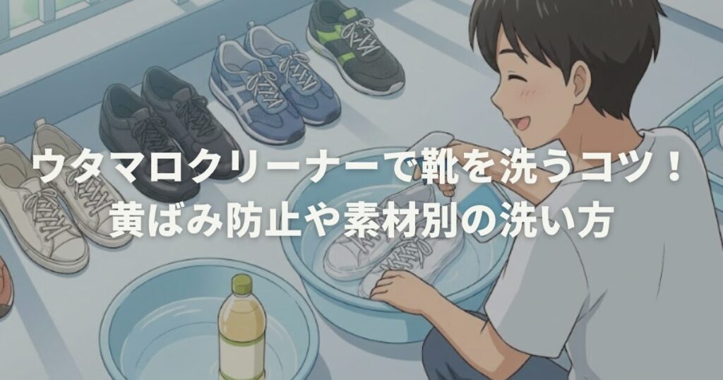 ウタマロクリーナーで靴を洗うコツ！黄ばみ防止や素材別の洗い方