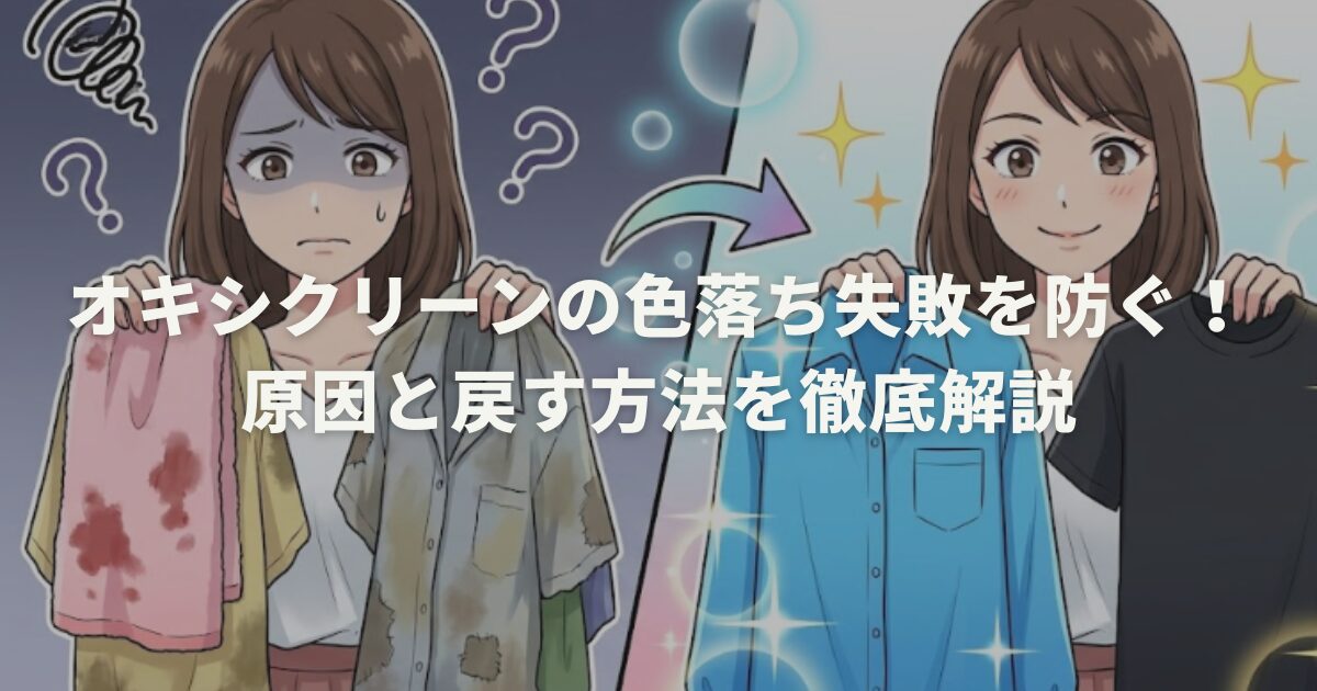 オキシクリーンの色落ち失敗を防ぐ!原因と戻す方法を徹底解説