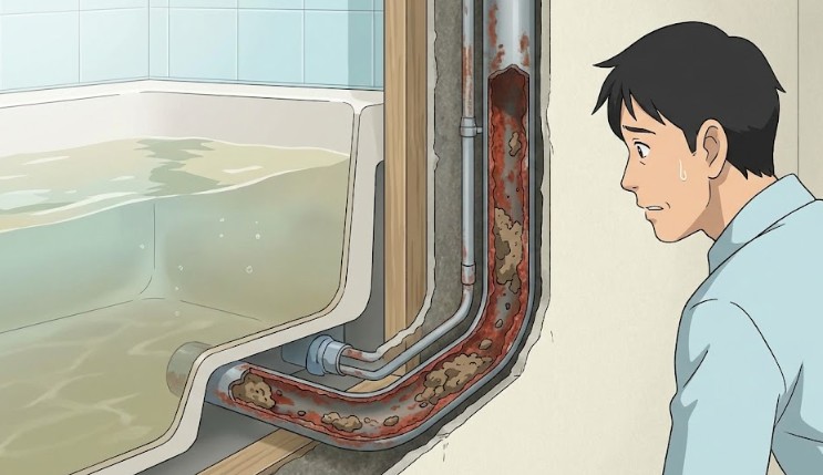 風呂釜や追い焚き配管への腐食と詰まりのリスク