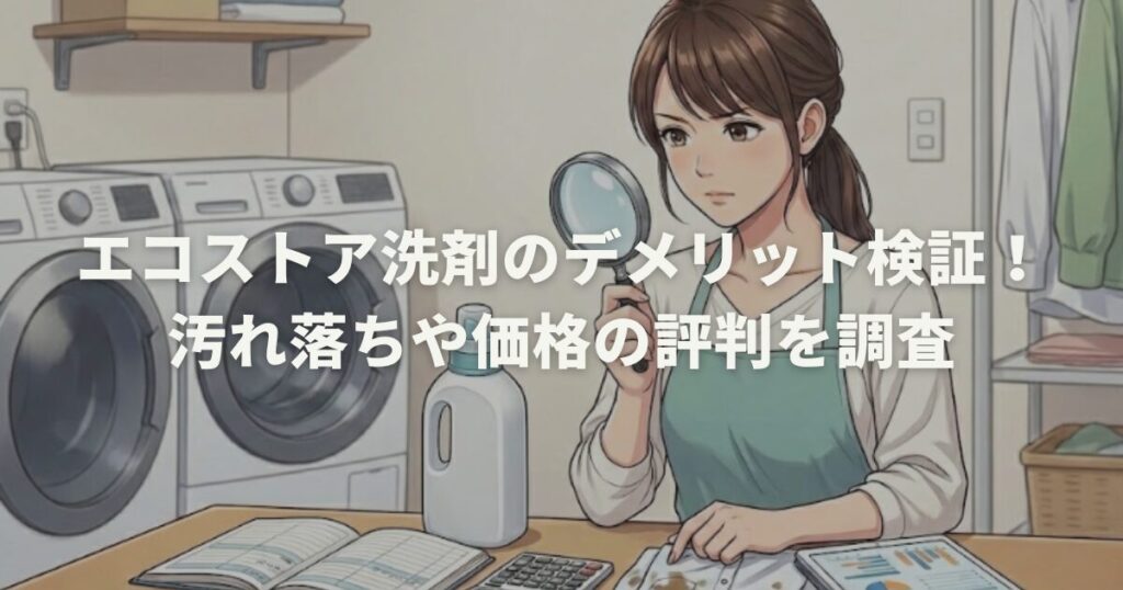エコストア洗剤のデメリット検証！汚れ落ちや価格の評判を調査