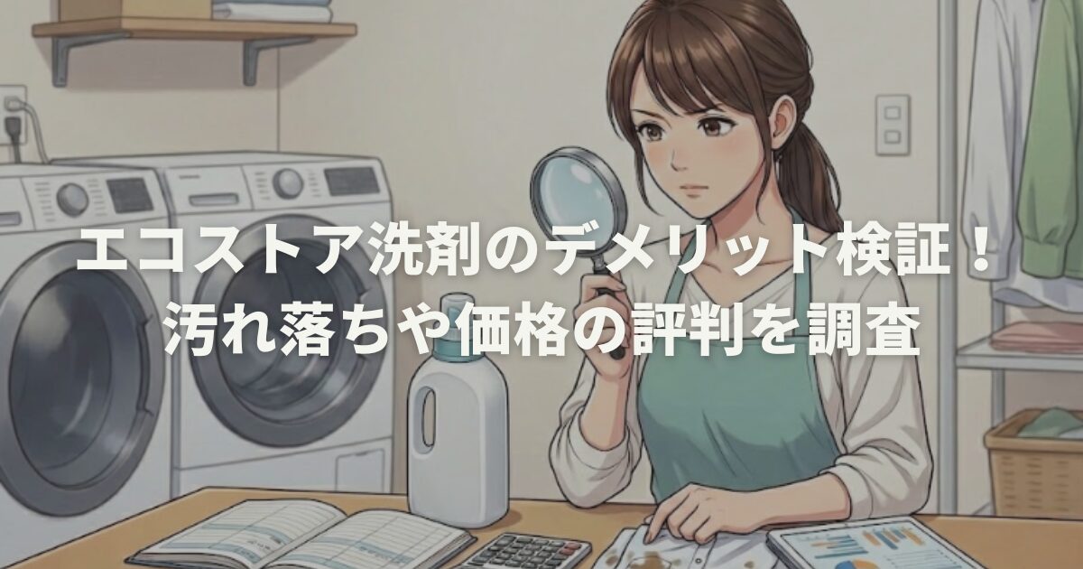 エコストア洗剤のデメリット検証！汚れ落ちや価格の評判を調査