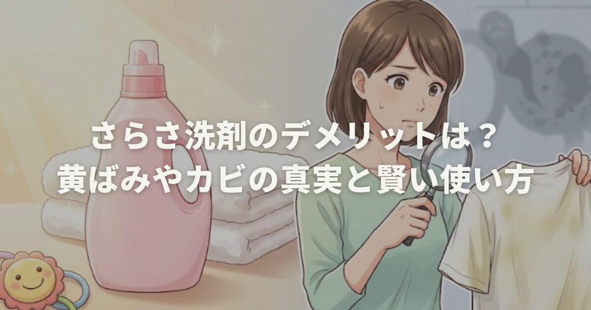 さらさ洗剤のデメリットは？黄ばみやカビの真実と賢い使い方