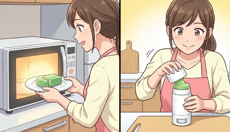 レンジで温めてケースに入れる裏技の手順