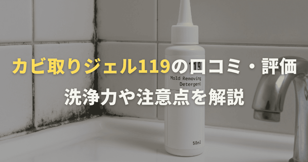 カビ取りジェル119の口コミ・評価まとめ。実際の洗浄力や注意点を解説