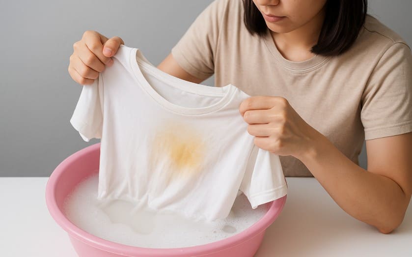 時間がたった黄ばみの落とし方