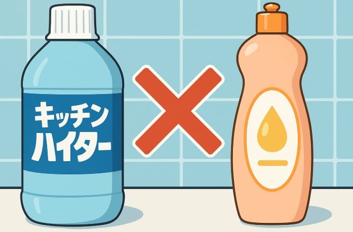 キュキュットなど弱酸性洗剤との混合は危険