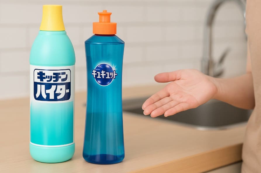 キッチンハイターとキュキュットを混ぜる