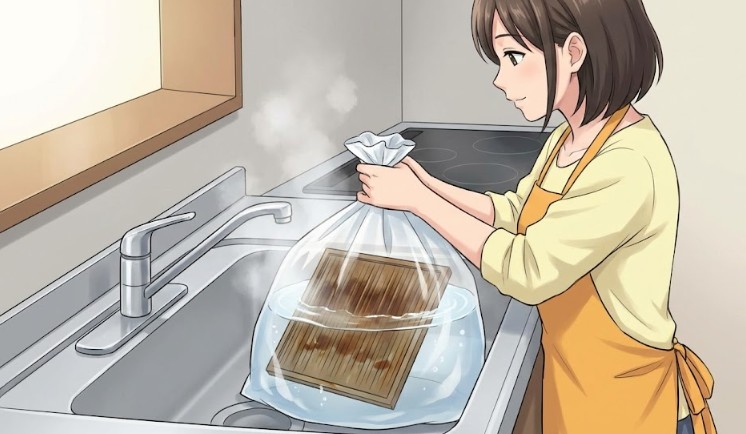 換気扇の油汚れを強力に剥がし取る浸け置きの手順