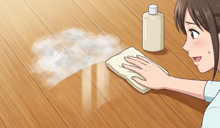 床のワックスが剥がれて白くなる原因と対策