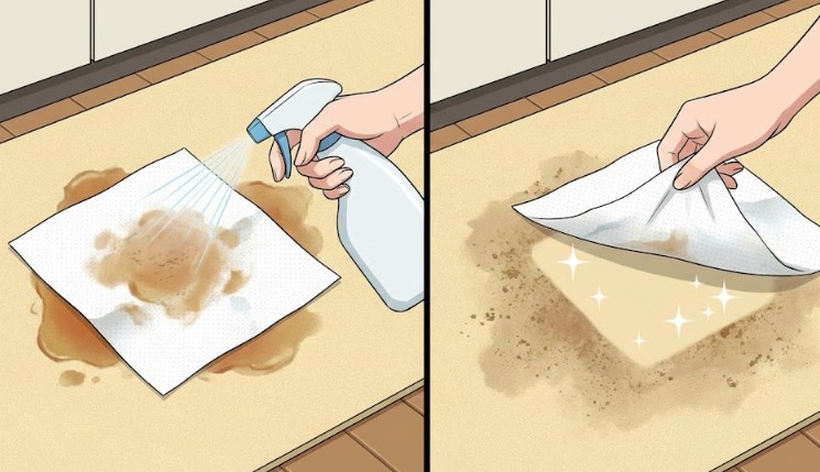 クッションフロアのベタベタ汚れを落とす手順