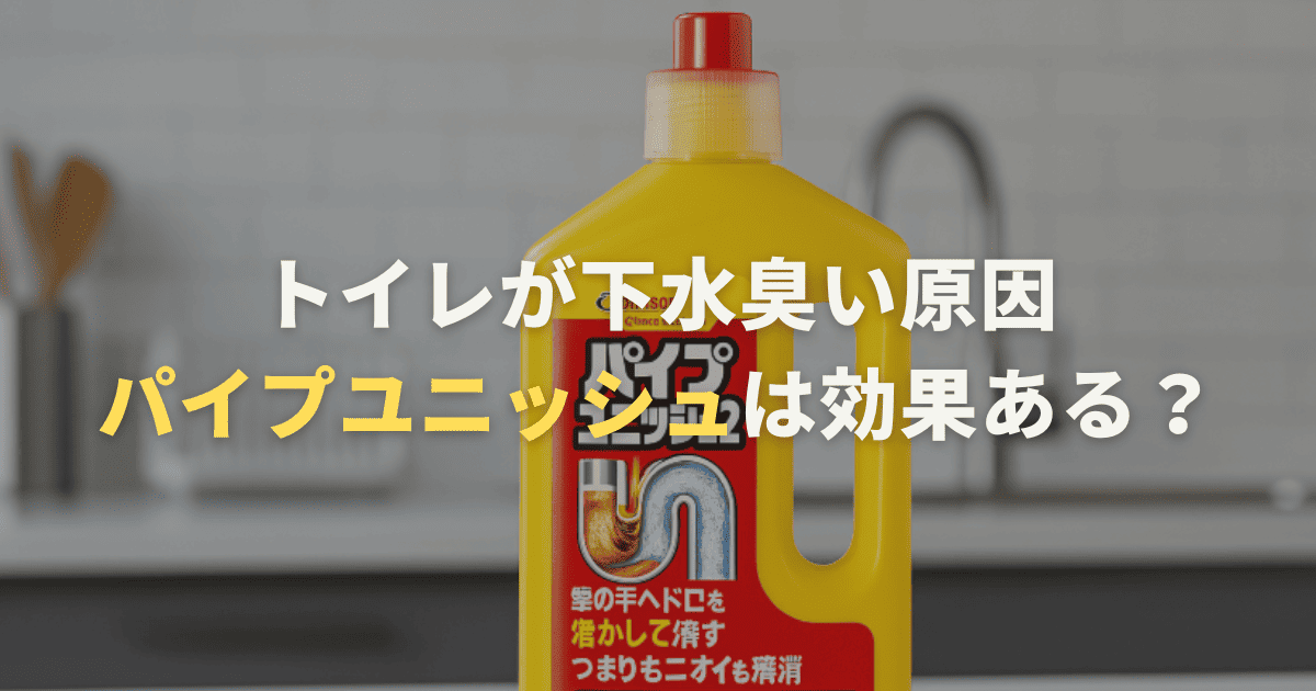 トイレが下水臭い原因やパイプユニッシュは効果があるのか解説