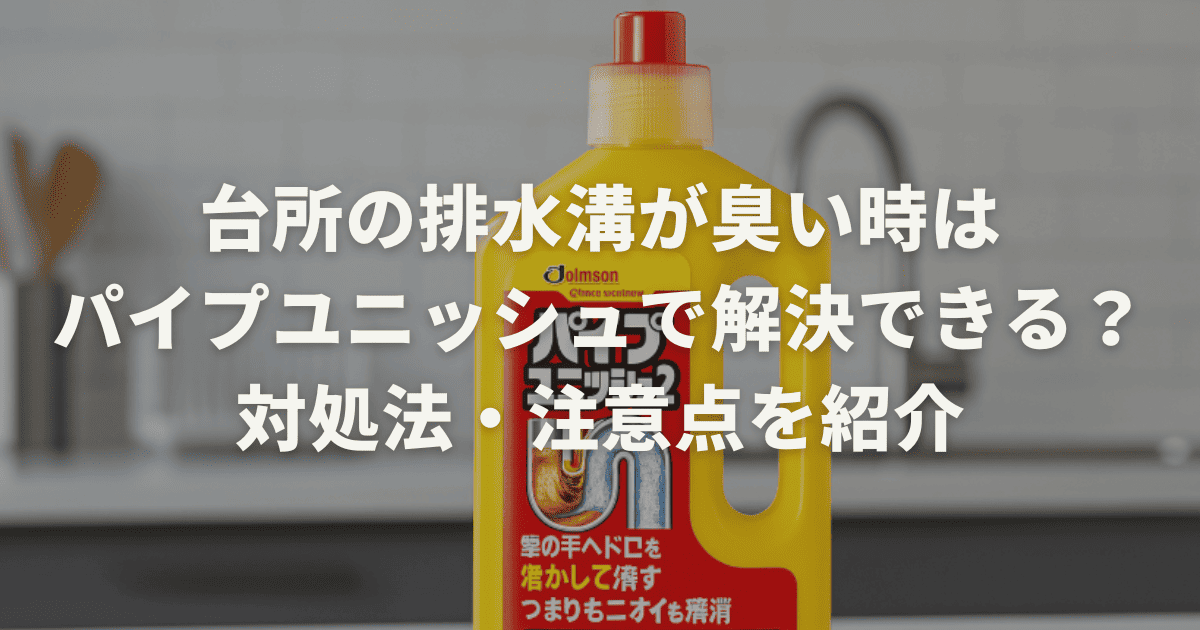 台所の排水溝が臭い時はパイプユニッシュで解決できる？対処法・注意点を紹介