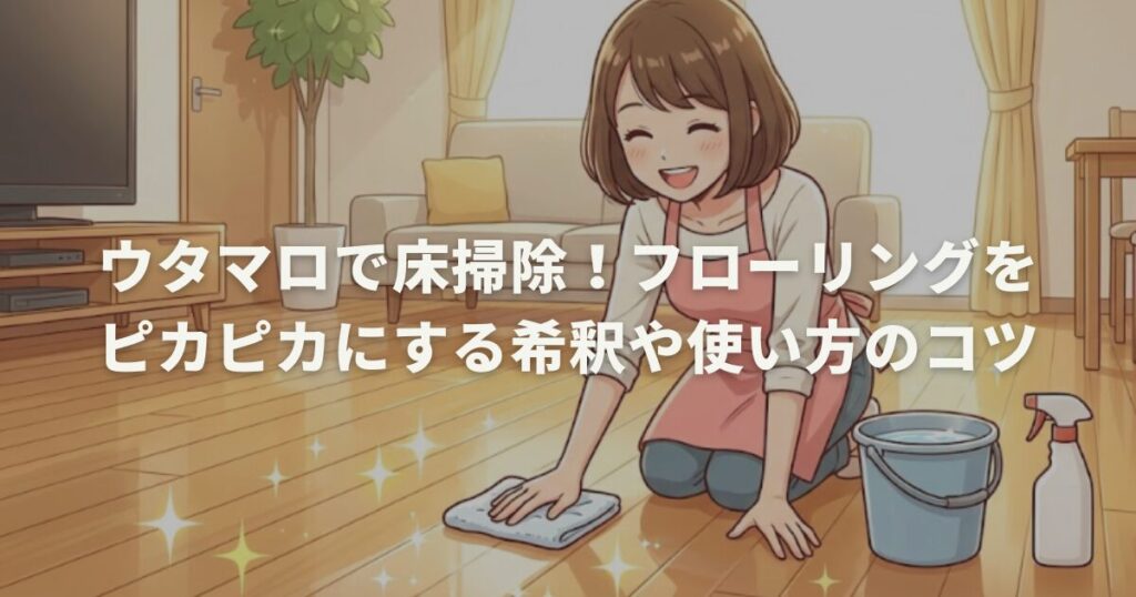 ウタマロで床掃除！フローリングをピカピカにする希釈や使い方のコツ