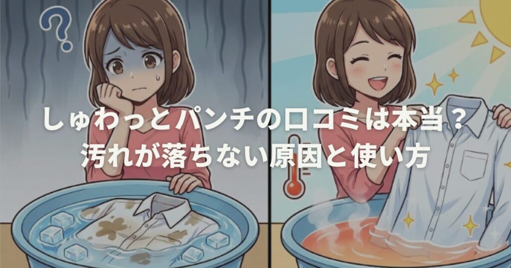 しゅわっとパンチの口コミは本当？汚れが落ちない原因と使い方
