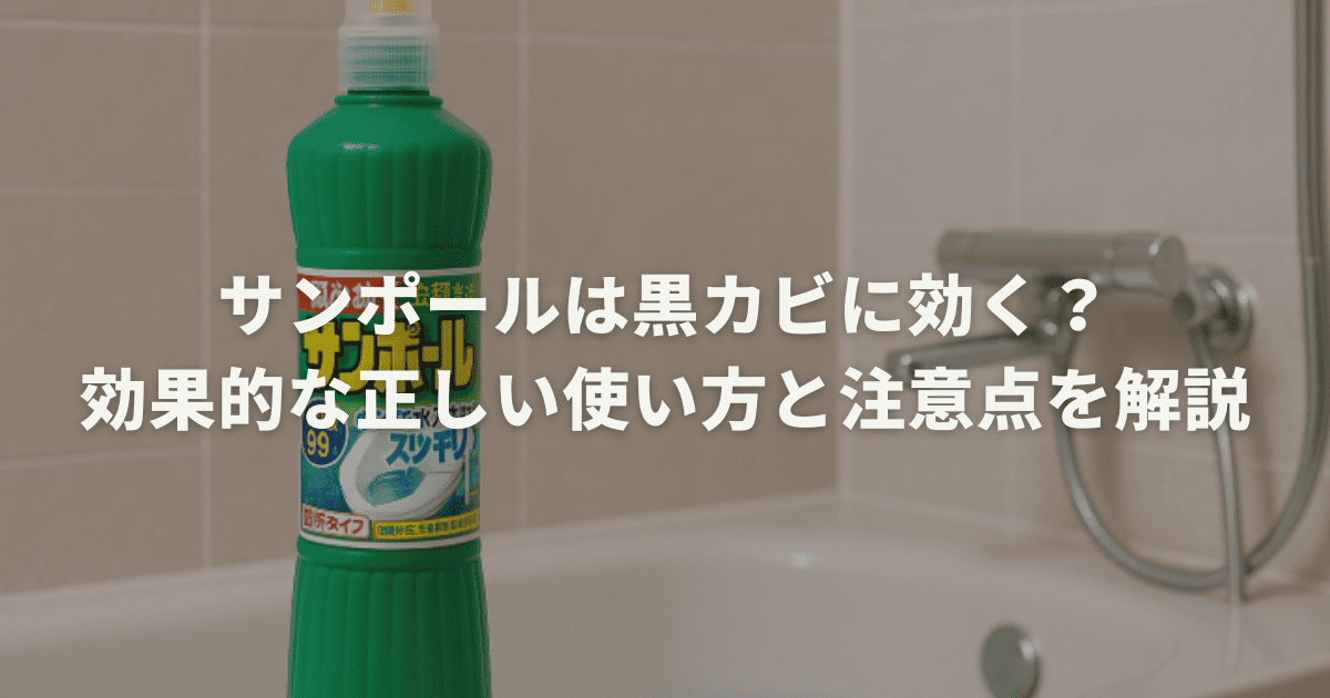 サンポールは黒カビに効く？効果的な正しい使い方と注意点を解説