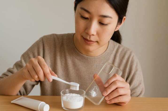 歯磨き粉と重曹の合わせ技が効く?