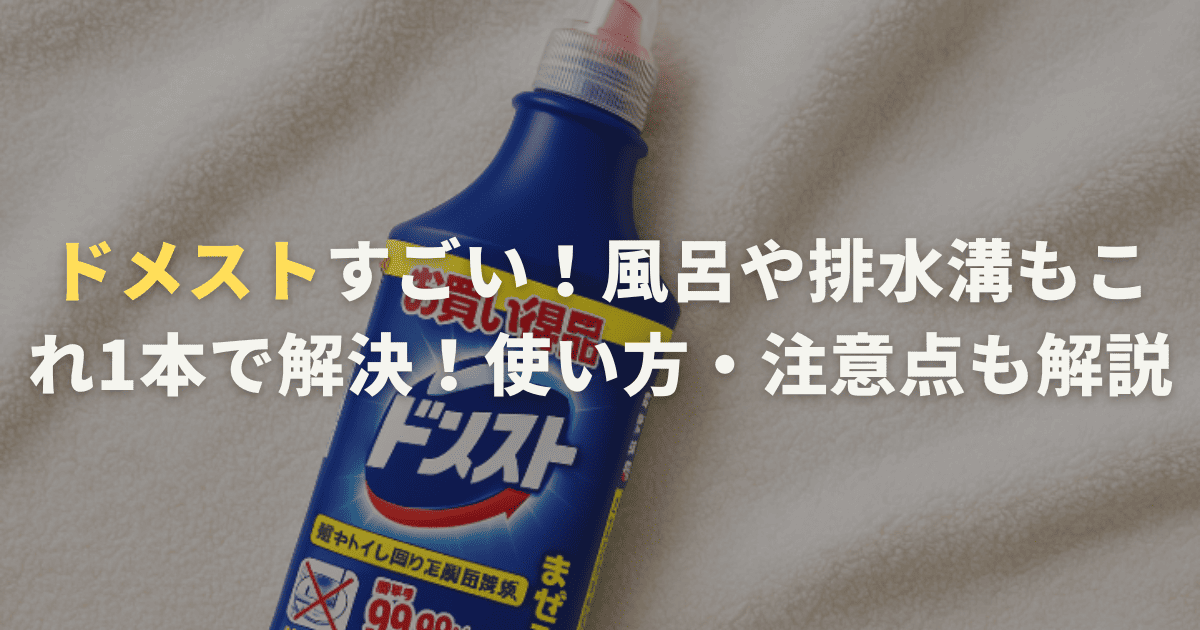 ドメストすごい！風呂や排水溝もこれ1本で解決！使い方・注意点も解説