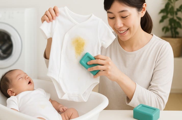 新生児の吐き戻しはウタマロで落とせる？