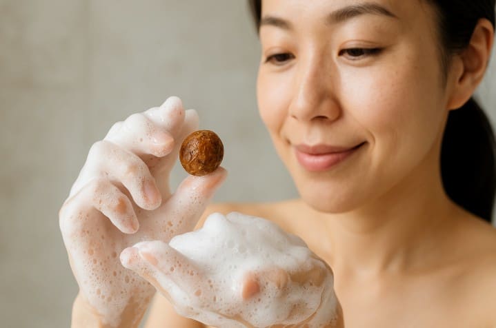 ムクロジの実がもたらす泡立ち