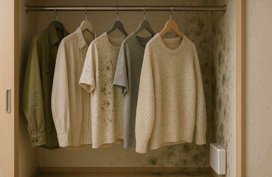 クローゼットの服がカビだらけになる原因