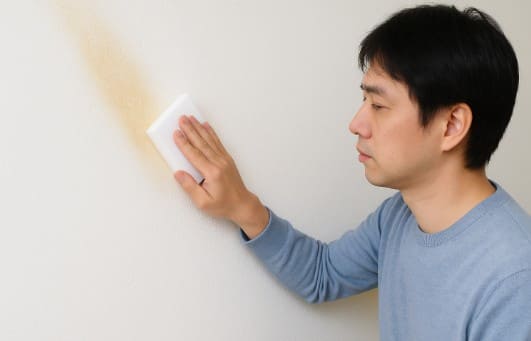激落ちくんで壁に付いたヤニは落ちる？