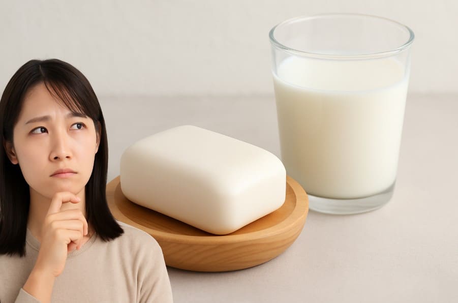 牛乳石鹸に牛乳入ってる？