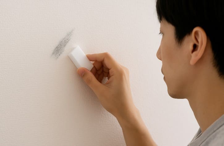 消しゴムでこする方法と注意点