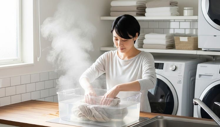 嘔吐物で汚れた服の洗濯にオキシクリーンで落とす手順と注意点 | お家の洗剤屋さん