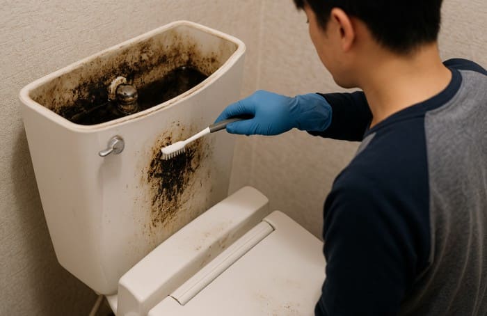 トイレタンクのひどい汚れの落とし方のコツ