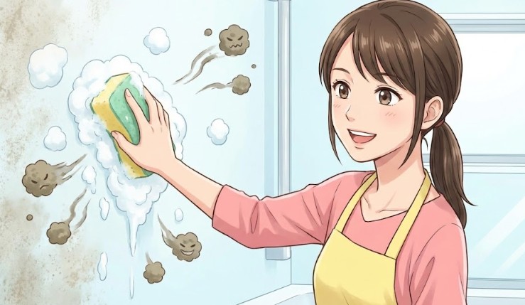 最初のステップは中性洗剤による予洗いで汚れを浮かす