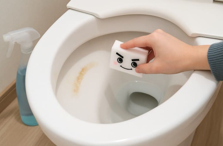 激落ちくんで尿石の除去効果と限界