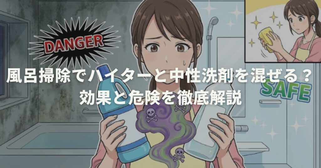 風呂掃除でハイターと中性洗剤を混ぜる？効果と危険を徹底解説