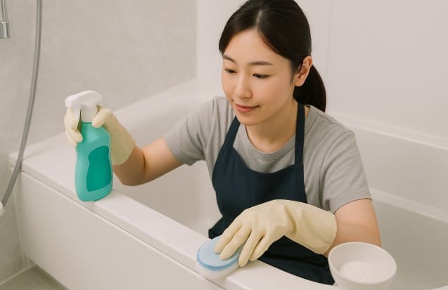 お風呂掃除にウタマロとクエン酸