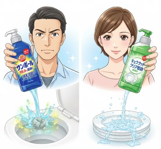 代表的な商品名サンポールとキュキュット