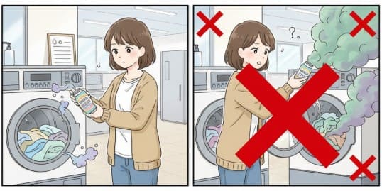 コインランドリーでの使用は特に注意が必要