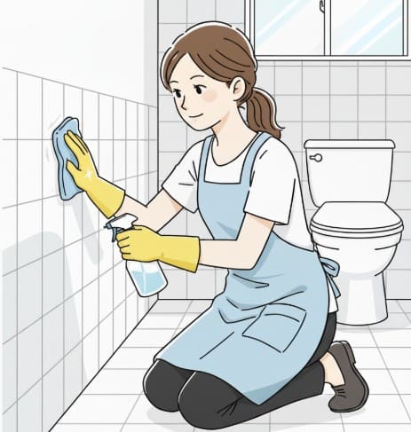 尿はねが気になるトイレの壁にも