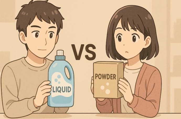 シャボン玉スノールの液体と粉の違いを比較