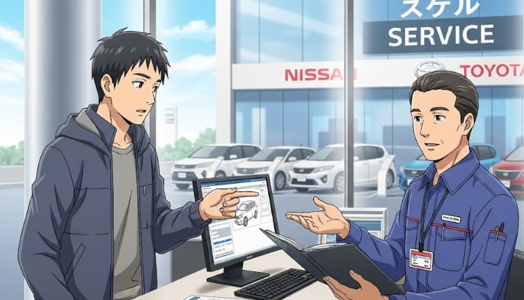 ディーラーで交換する場合の費