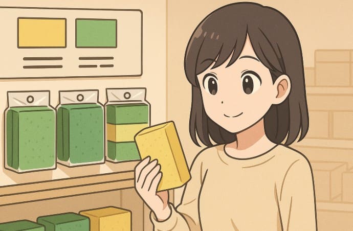 スポンジの色の違いと選び方