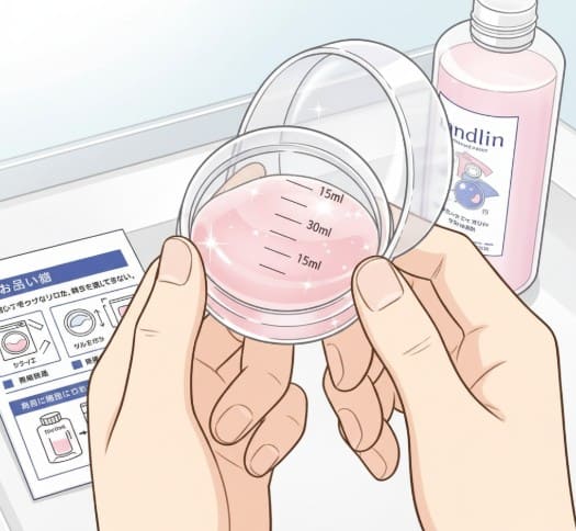 キャップの目盛りの正しい見方と計量
