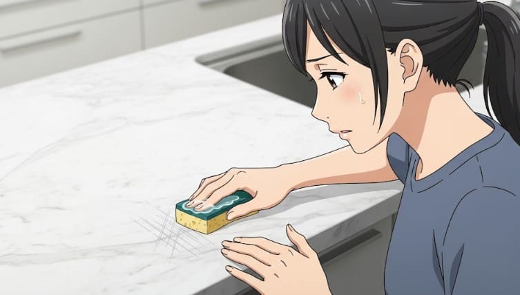 激落ちくんはメラミンスポンジの傷に注意