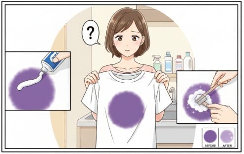 歯磨き粉を使った簡単な落とし方
