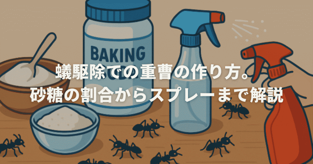 蟻駆除での重曹の作り方。砂糖の割合からスプレーまで解説